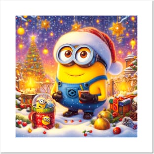 Merry Minions: Festive Christmas Art Prints Featuring Whimsical Minion Designs for a Joyful Holiday Celebration! Posters and Art